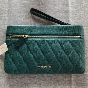 Vera Bradley Leather Quilted Wristlet